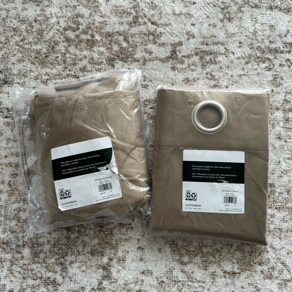 New Tan Curtains 54 in by 54 in Target